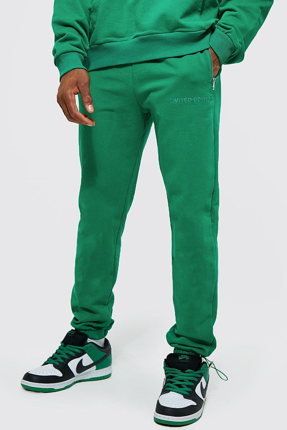 green tracksuit bottoms mens