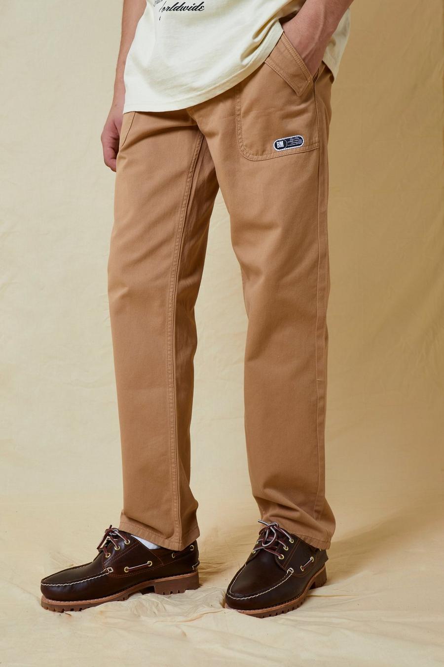 Stone Fixed Waist Relaxed Fit will Trouser image number 1