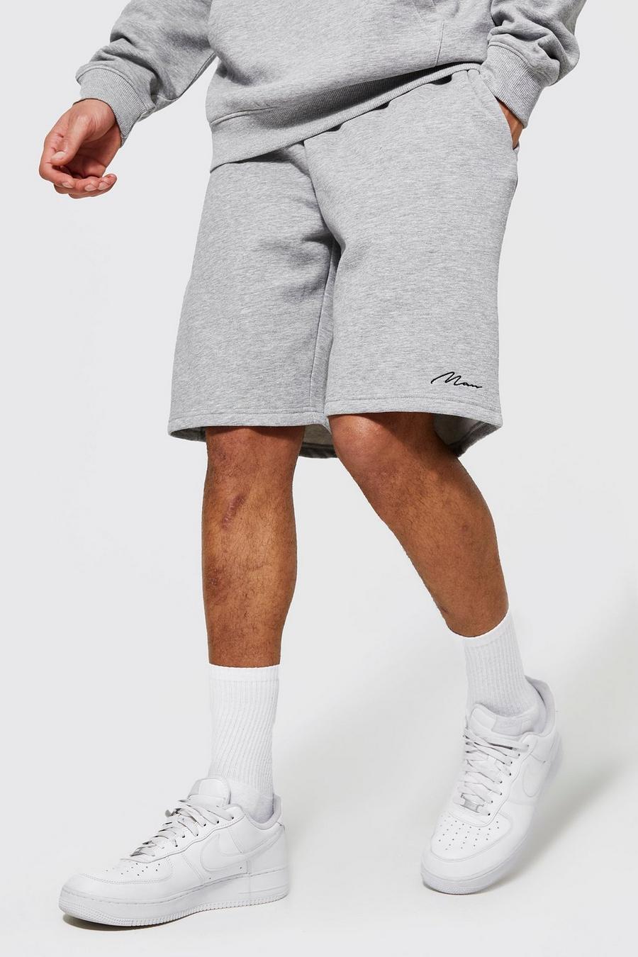 Pantaloncini Tall Man comodi in jersey e cotone REEL, Grey marl image number 1