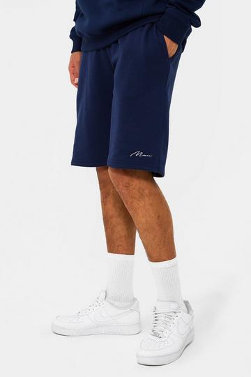 Tall Man Mid Jersey Knit Shorts navy