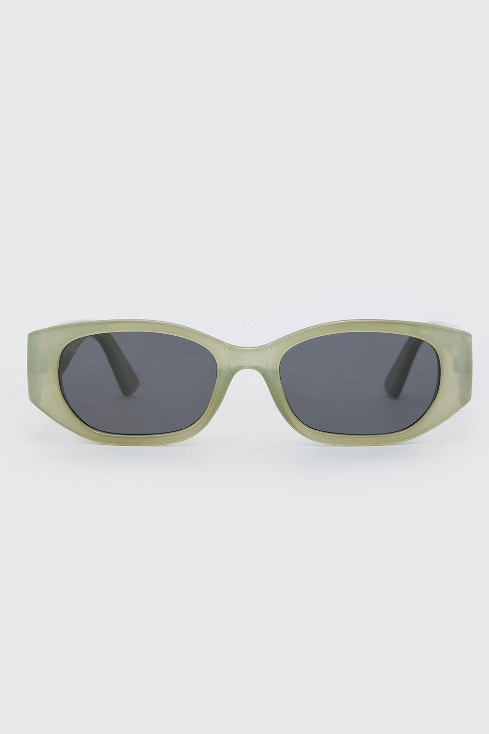 Plastic Narrow Rectangle Sunglasses