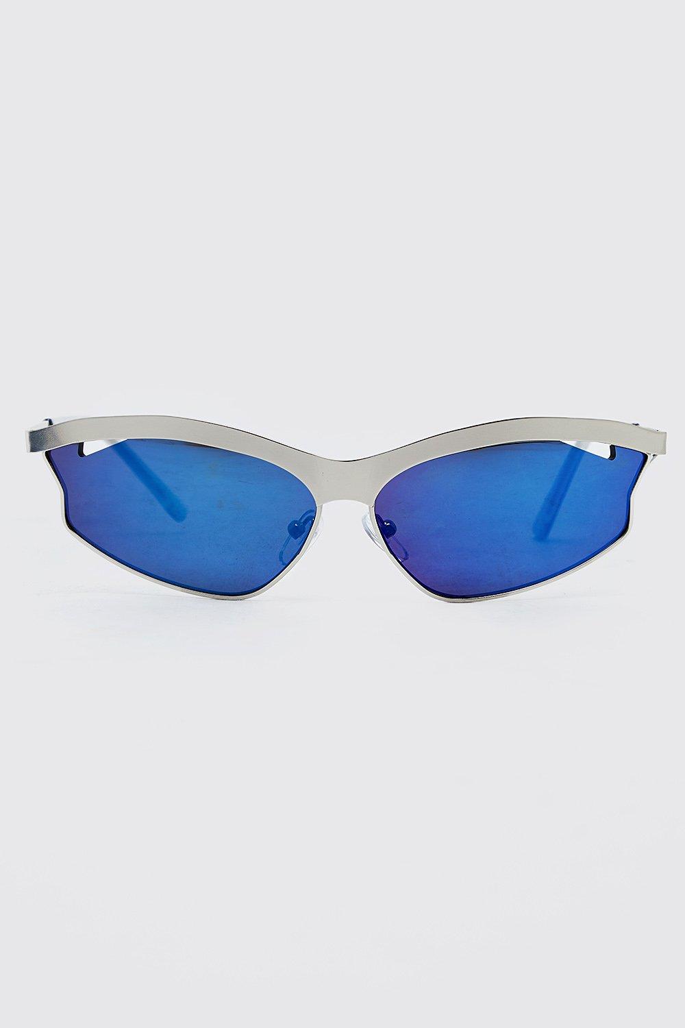 Metallic mirrored sunglasses store