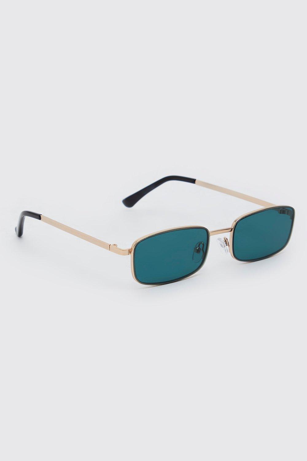 Metal Rectangle Frame Sunglasses