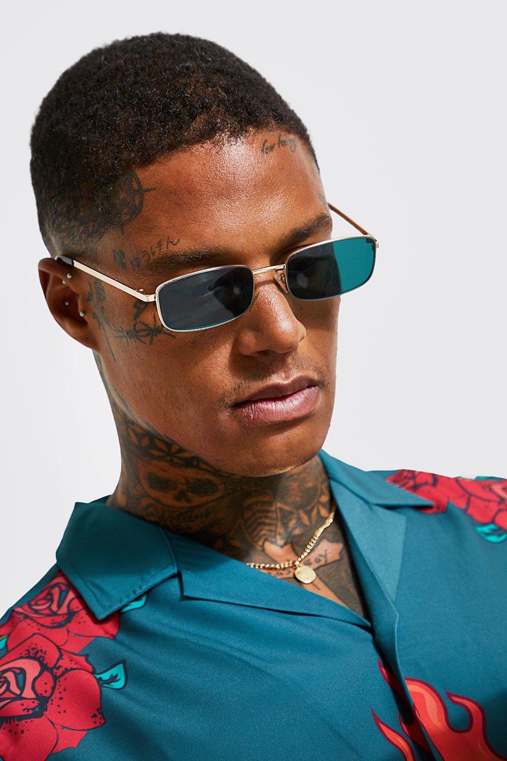 Rectangular-frame sunglasses