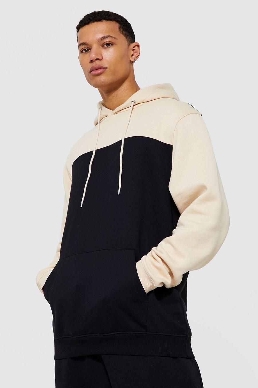 Sand Tall Colour Block Hoodie image number 1