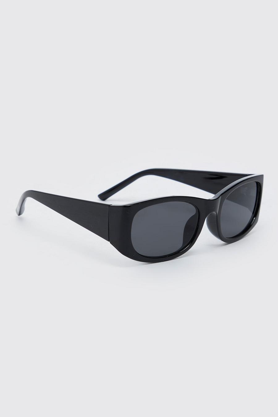 Runde Sonnenbrille aus recyceltem Metall, Black schwarz