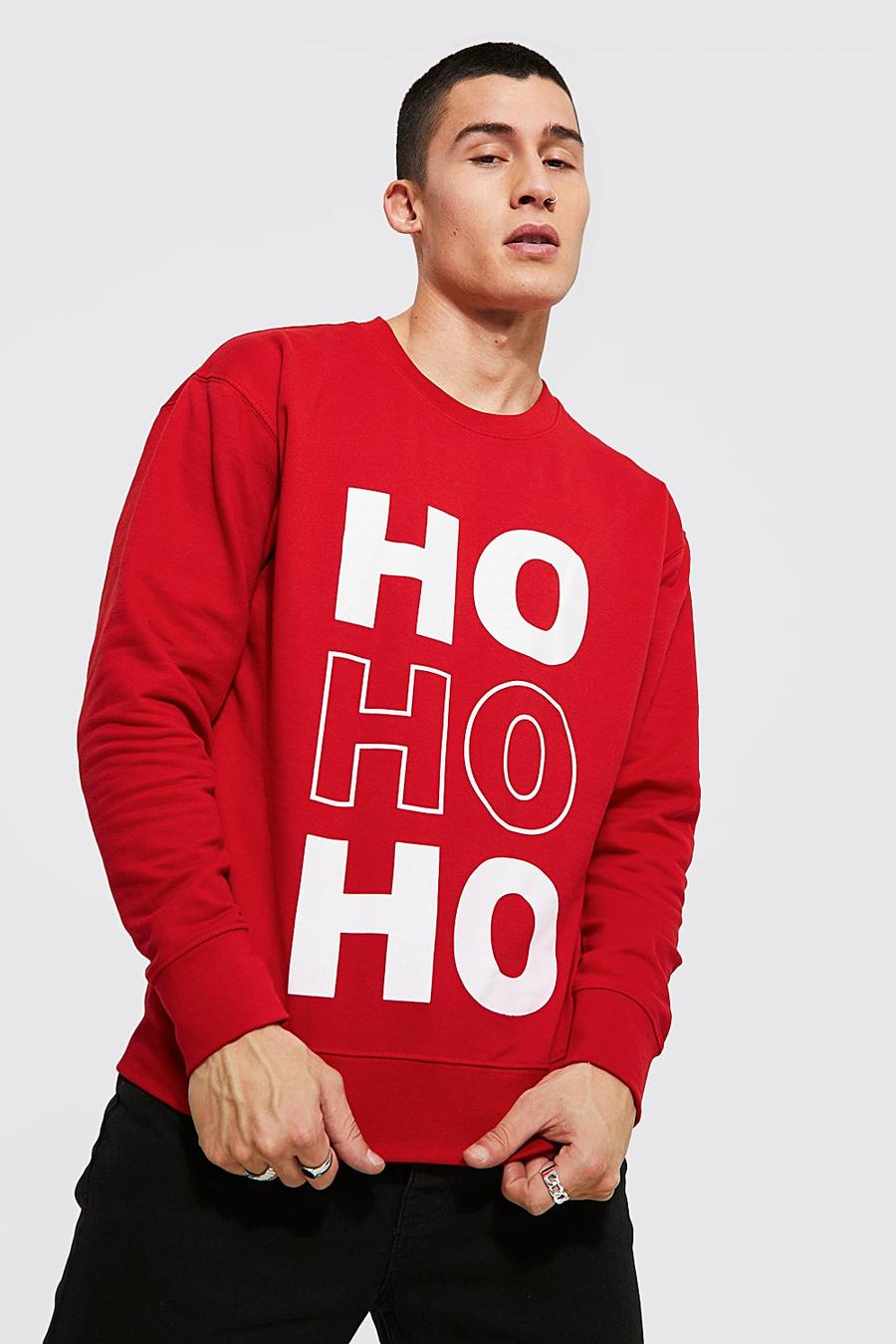Red Ho Ho Ho Christmas Sweatshirt image number 1