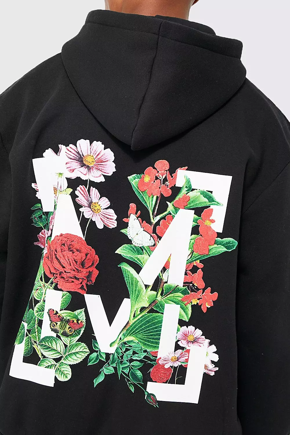 Off white rose zip up cheap hoodie