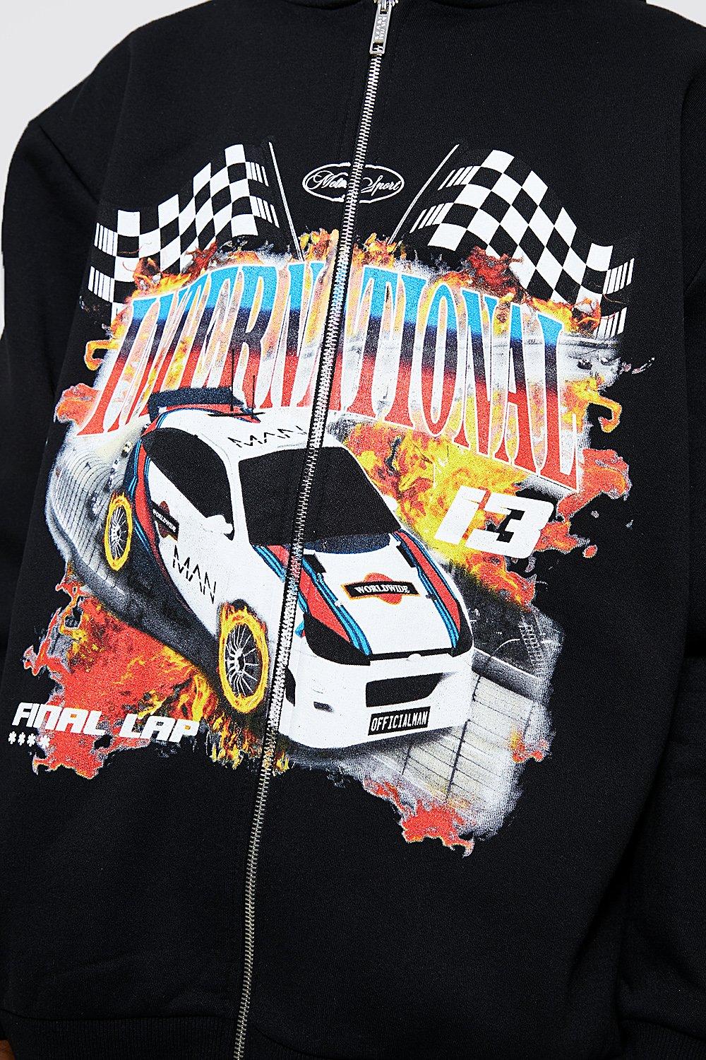 Oversized Worldwide Car Graphic Sweatshirt