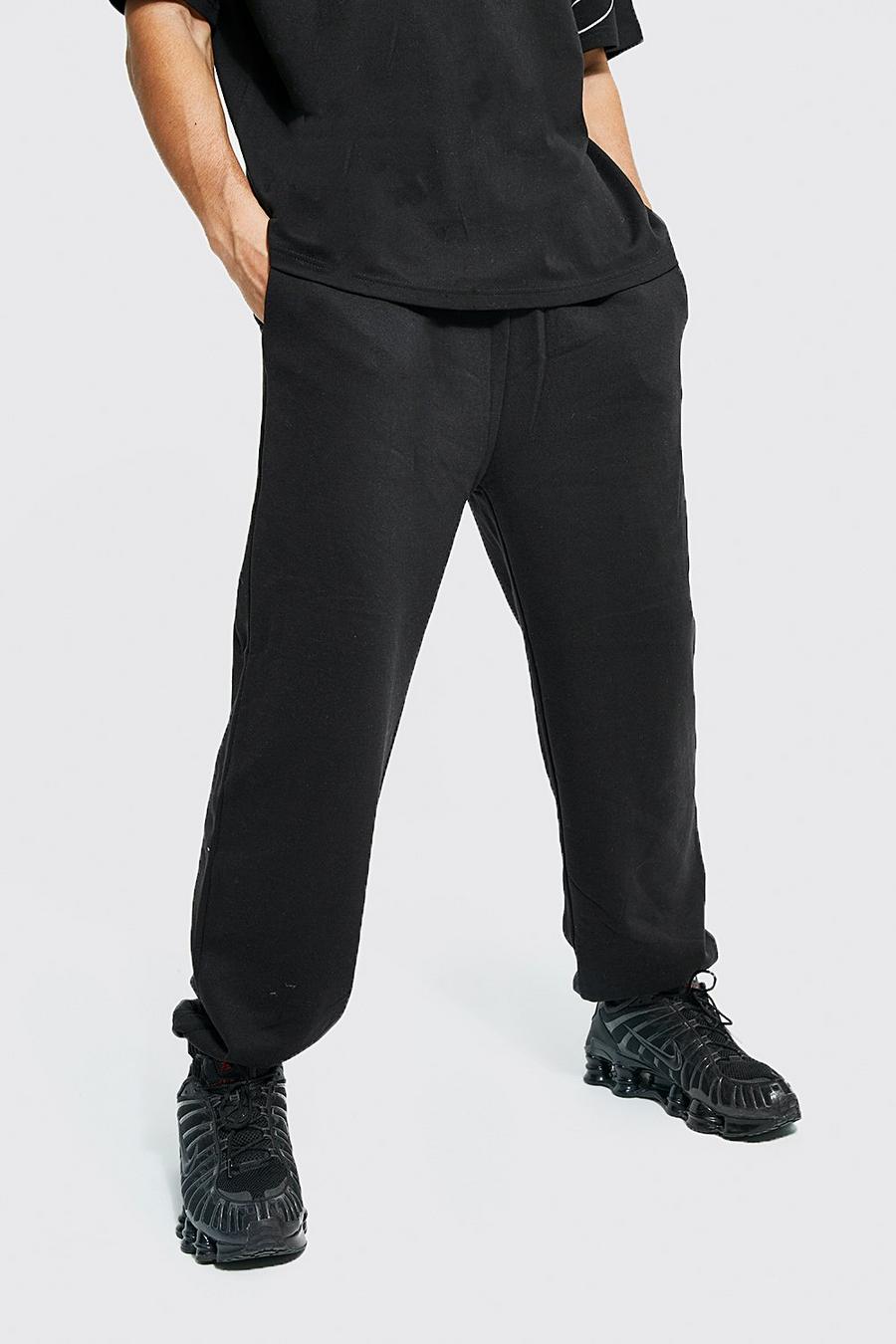 Pantalón deportivo básico holgado, Black image number 1