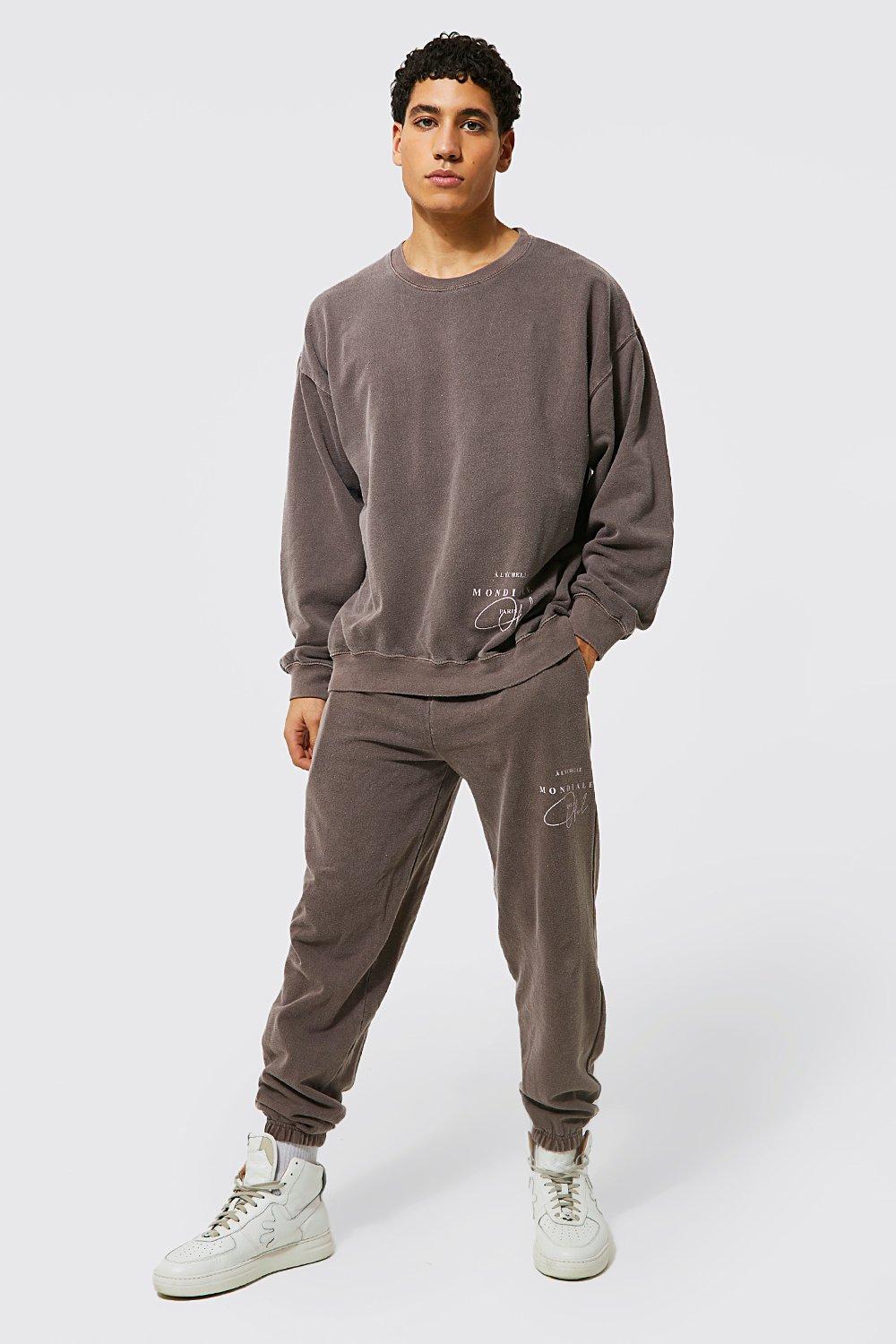 Mens oversized cheap tracksuit