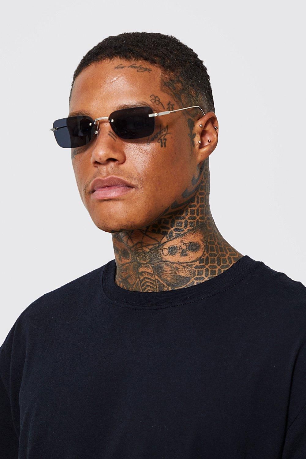 Rectangular Frameless Sunglasses