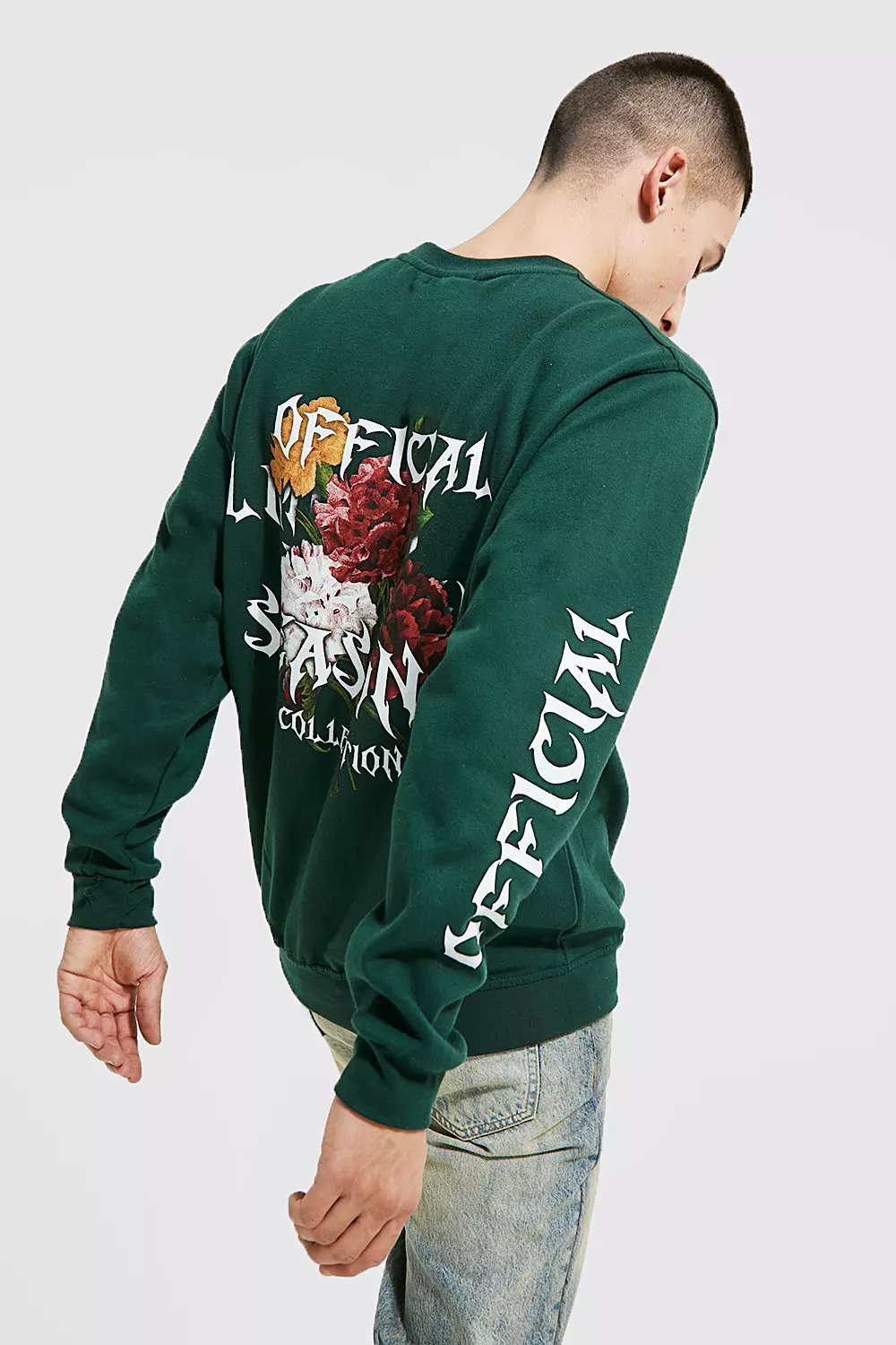 Oversized Official Back Print Sweatshirt