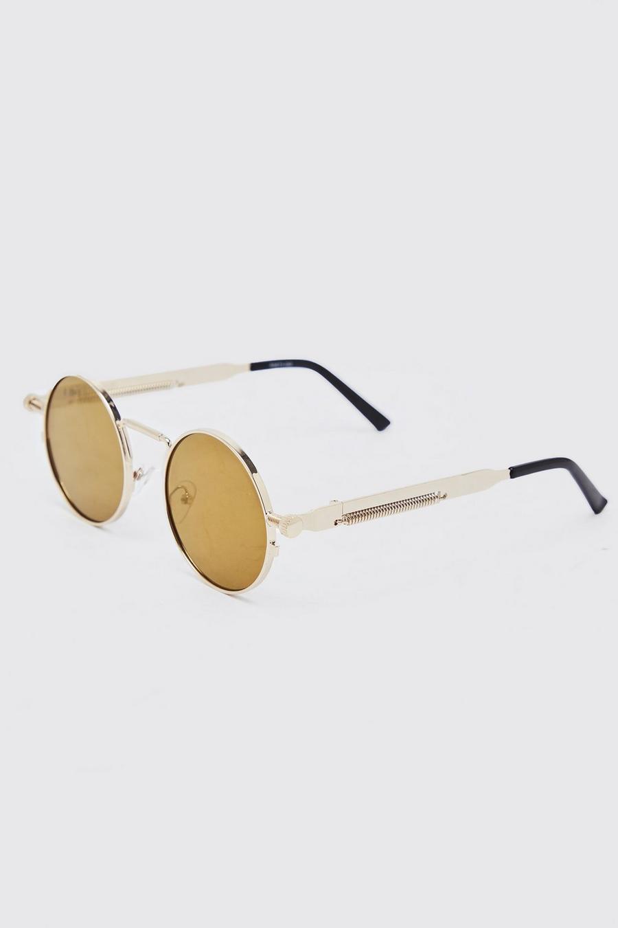 Gold metallic Vintage Crew Arm Sunglasses