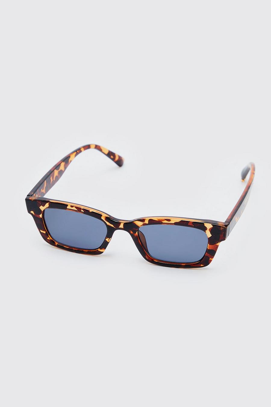 Brown brun Plastic Chunky Sunglasses image number 1