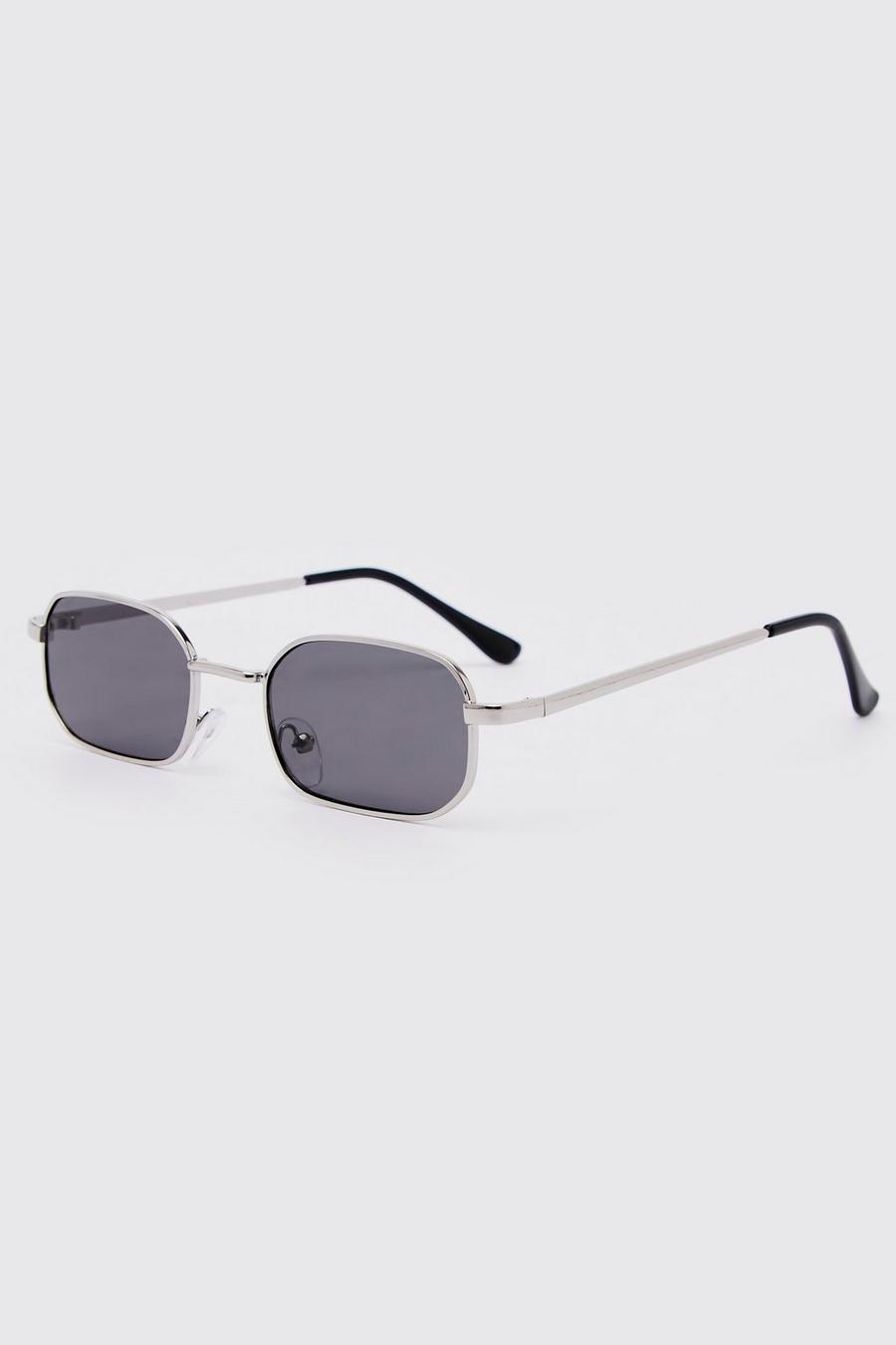 Silver Hexagon Sunglasses