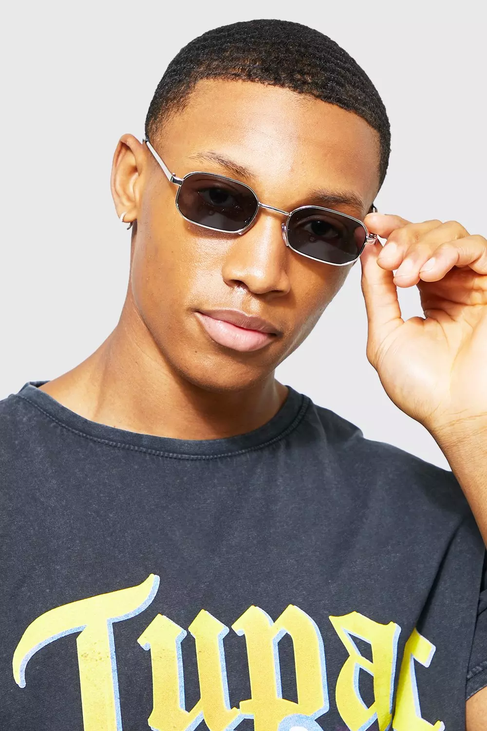 Hexagon shop sunglasses men