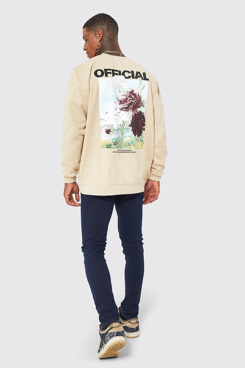 Oversized Printed Sweatshirt - Floral