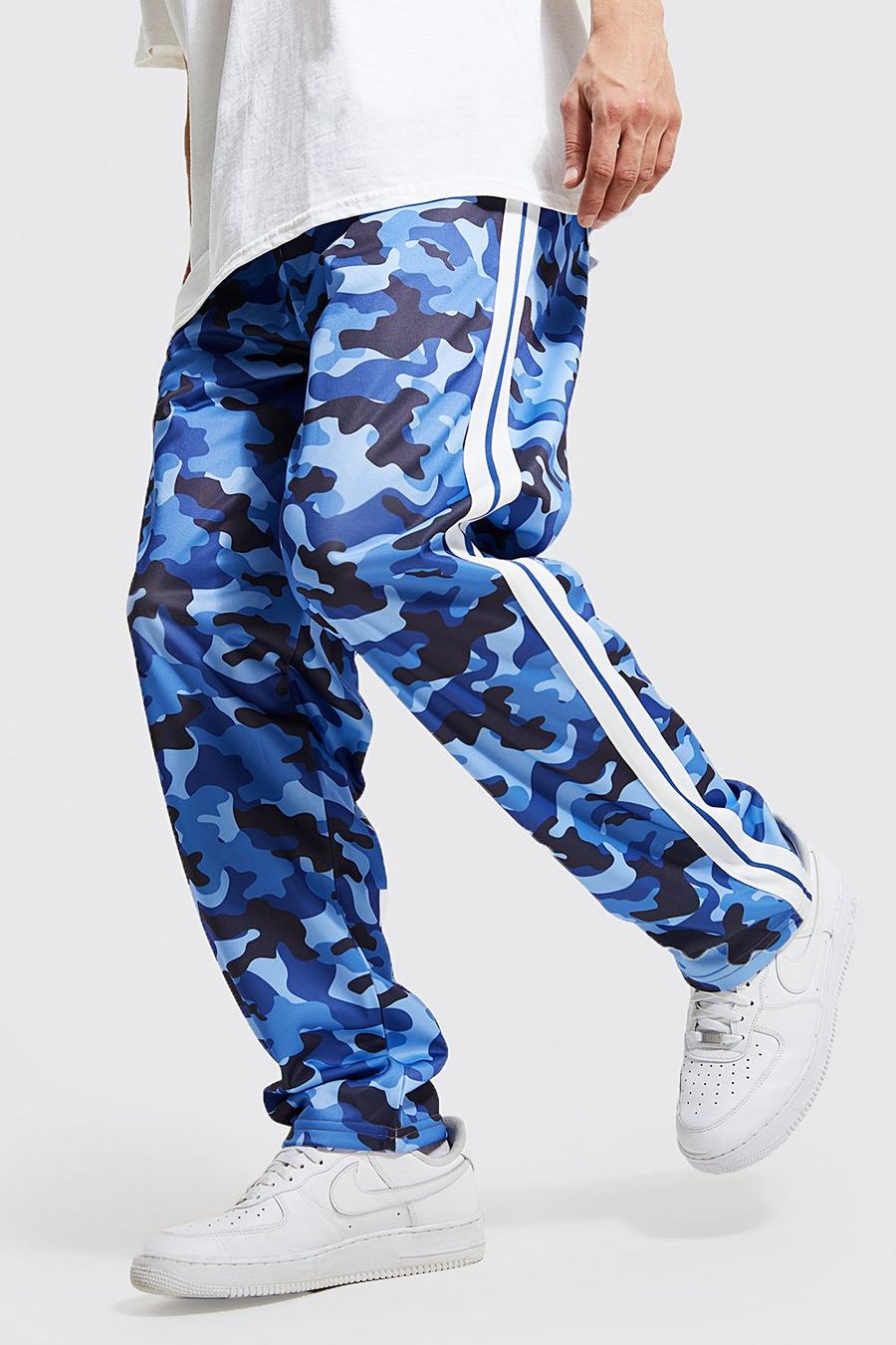 Blue Tricot Camo Jogger With Side Tape image number 1