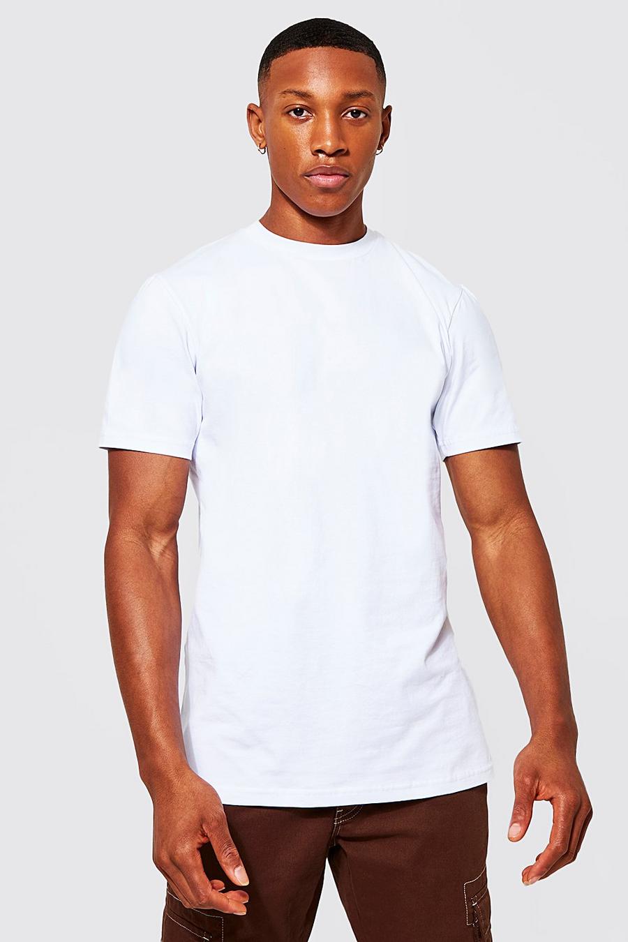 White Premium Stretch Slim Fit T-shirt image number 1