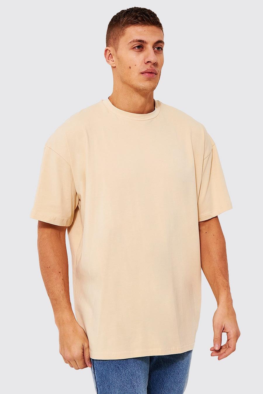 T-shirt oversize premium, Stone beige image number 1