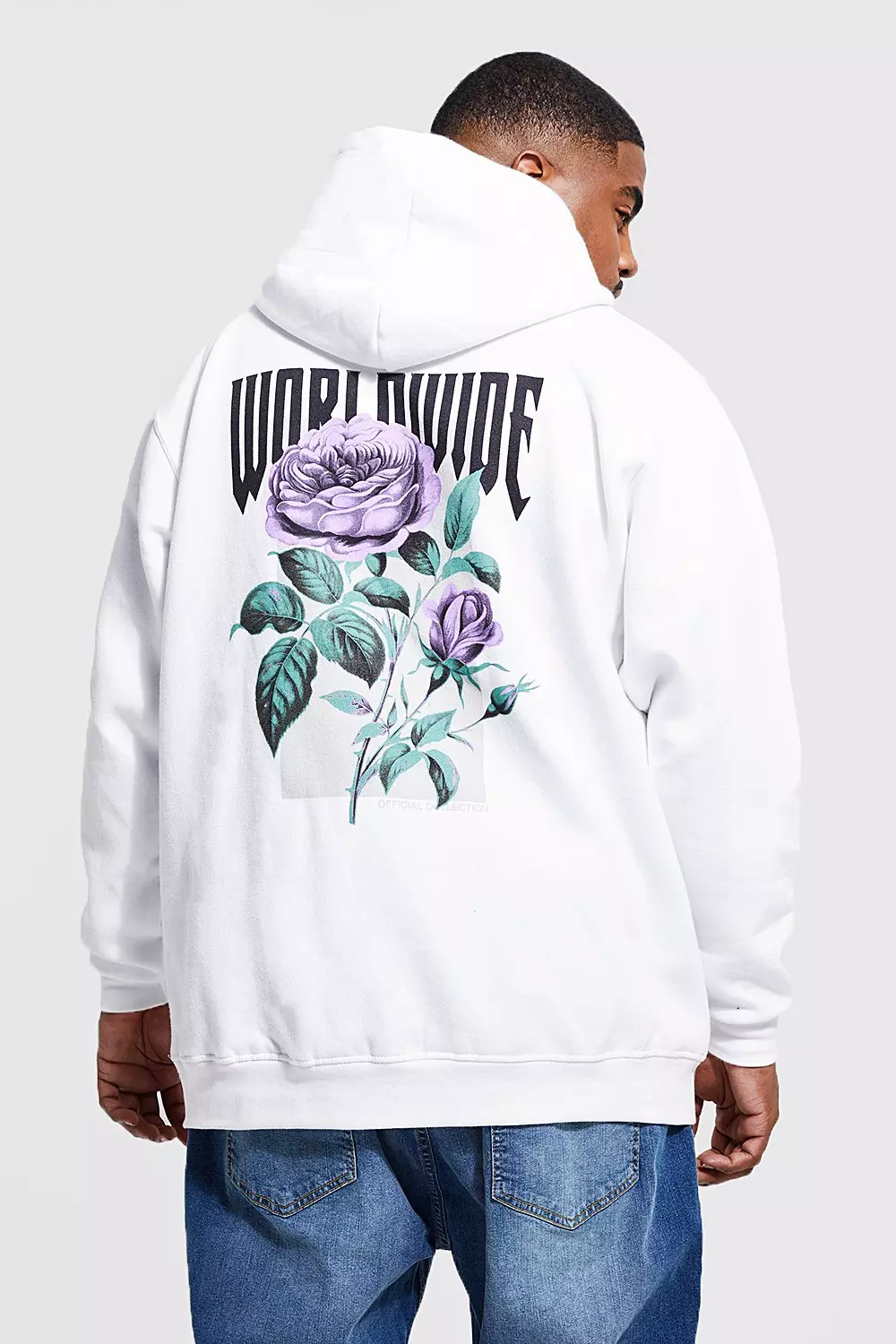 Rose clearance print hoodie