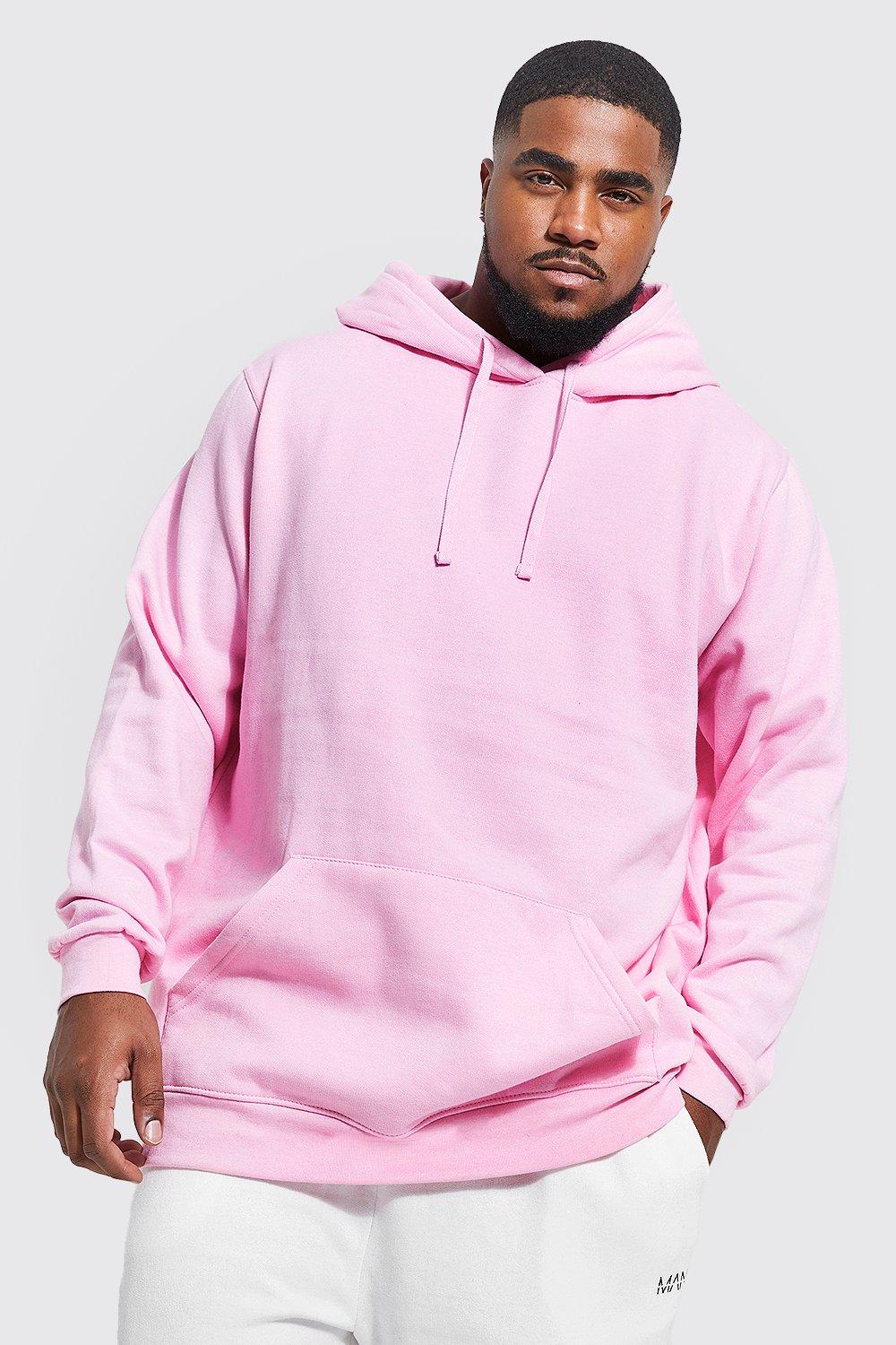 Buy Men's Colour Block Pink Hoodie Online