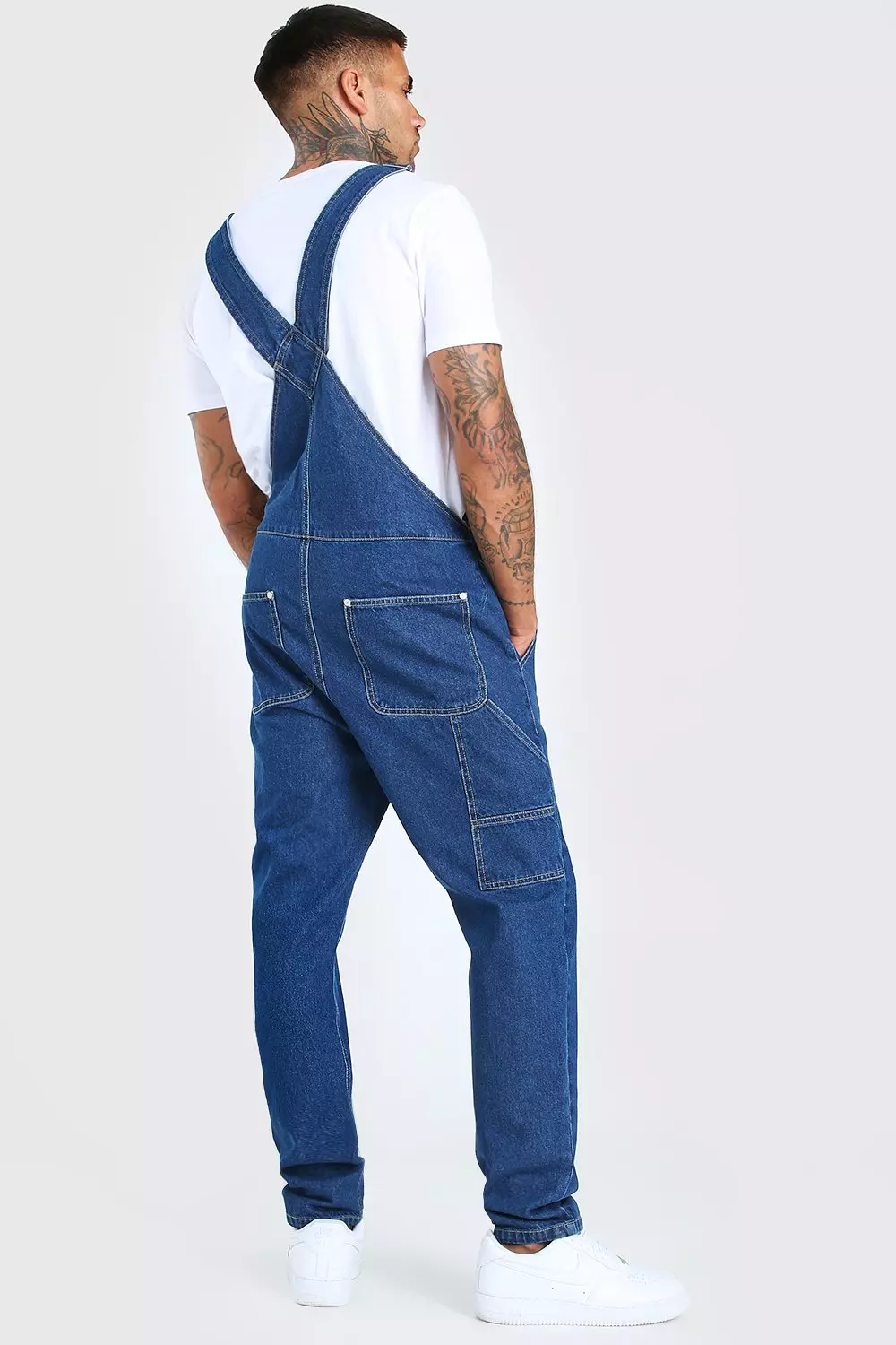 Mid blue Full Length Denim Dungarees alternative image