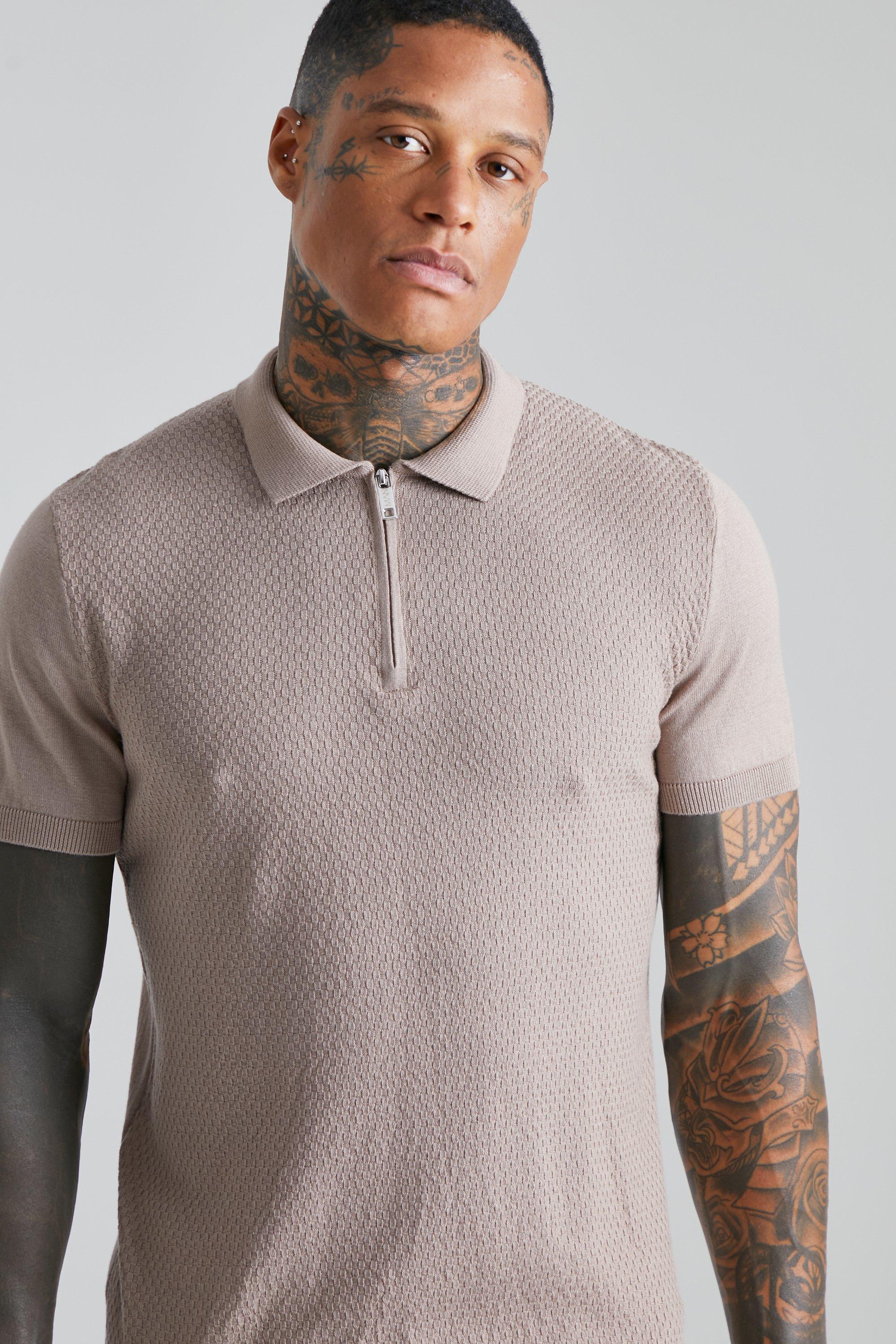 Knitted polo short on sale sleeve