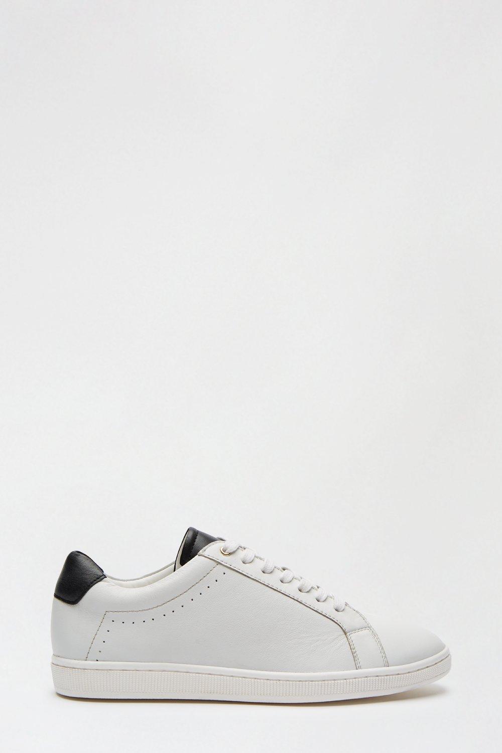 Trainers | White Leather Nadia Trainer | Dorothy Perkins