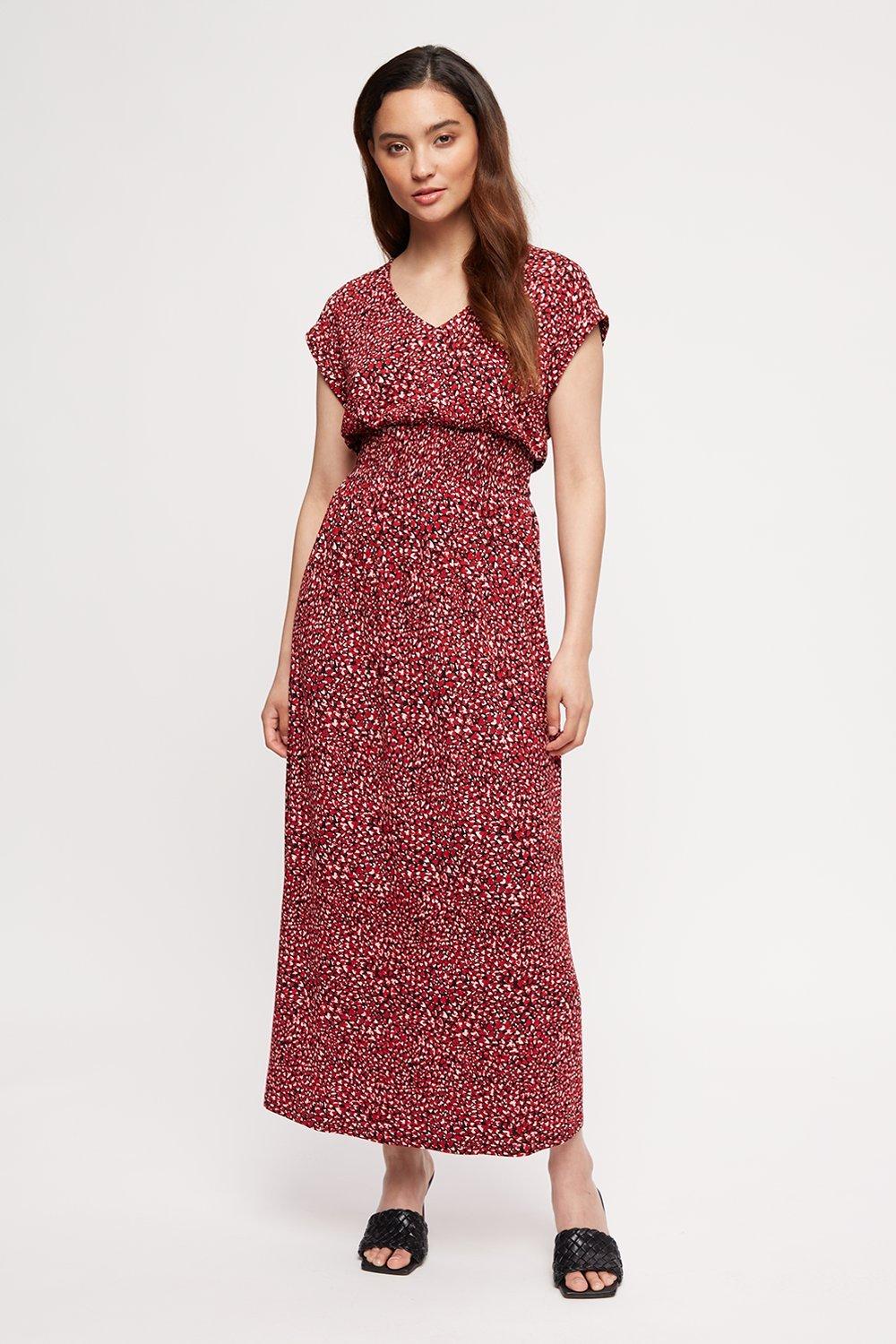 Dresses | Petite Red Print Maxi Dress | Dorothy Perkins