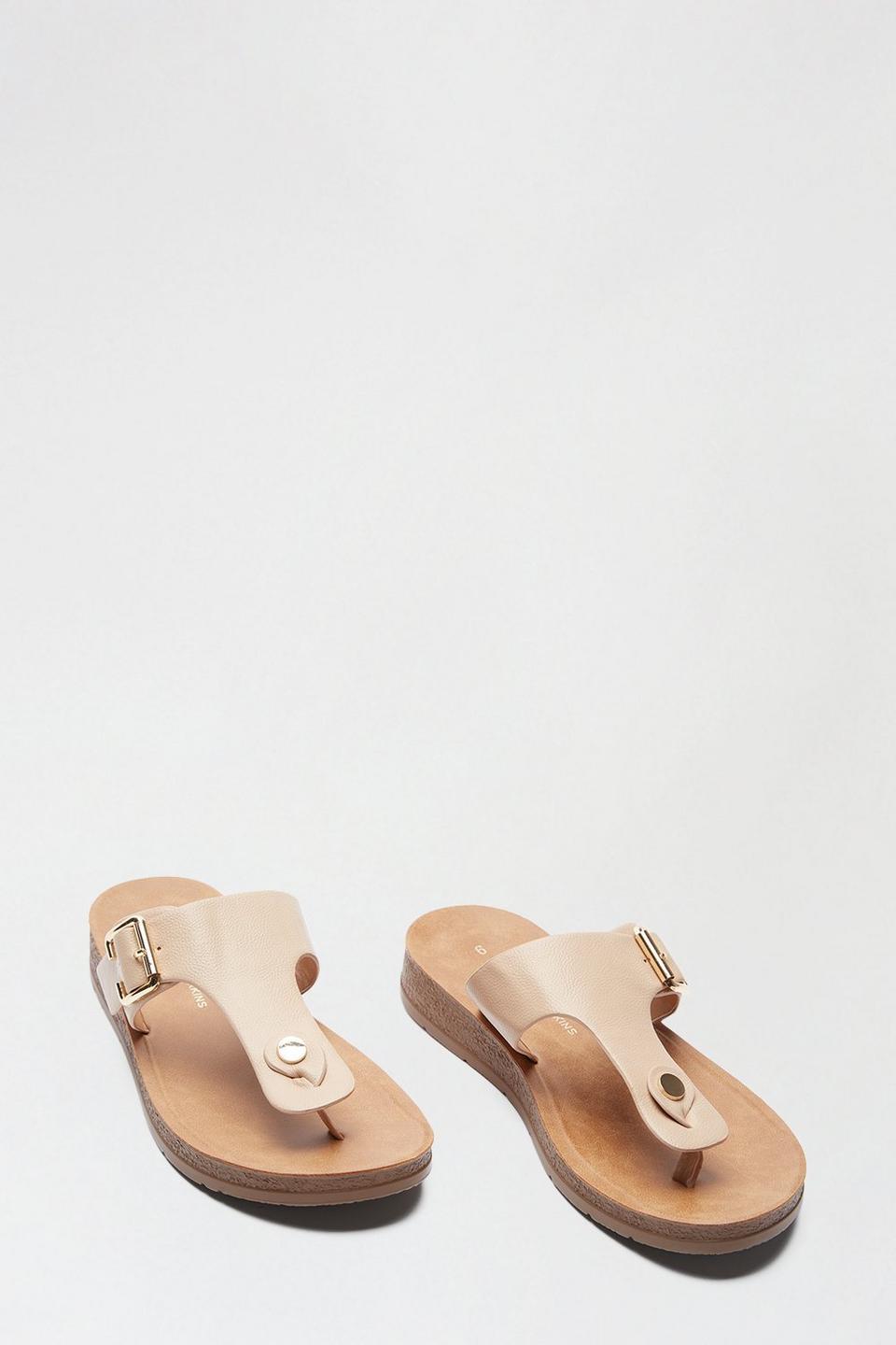 Sandals | Comfort Blush Fabrina Toe Post Sandal | Dorothy Perkins
