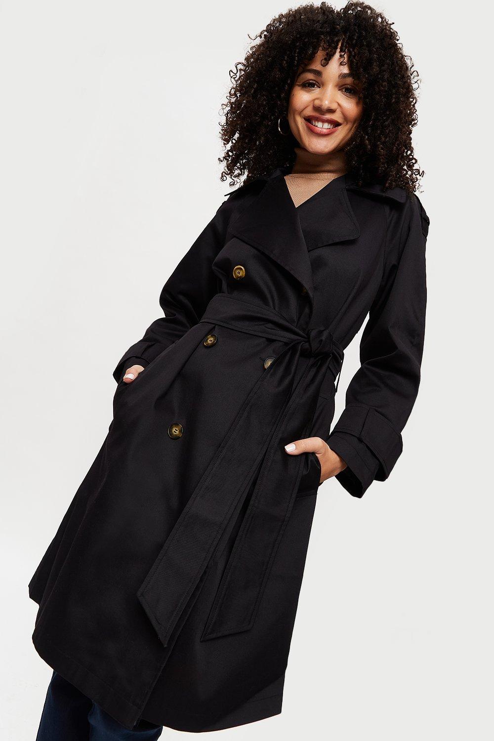 Jackets & Coats | Longline Belted Trench Coat | Dorothy Perkins