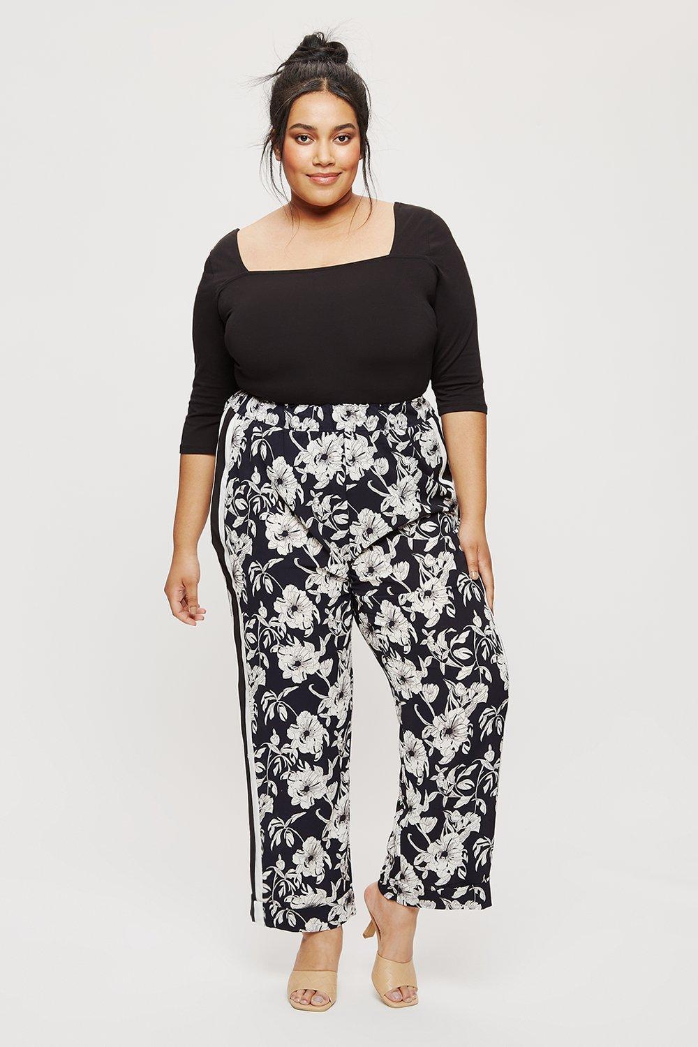 Dorothy Perkins Curve Floral Wide Leg Trouser | Debenhams