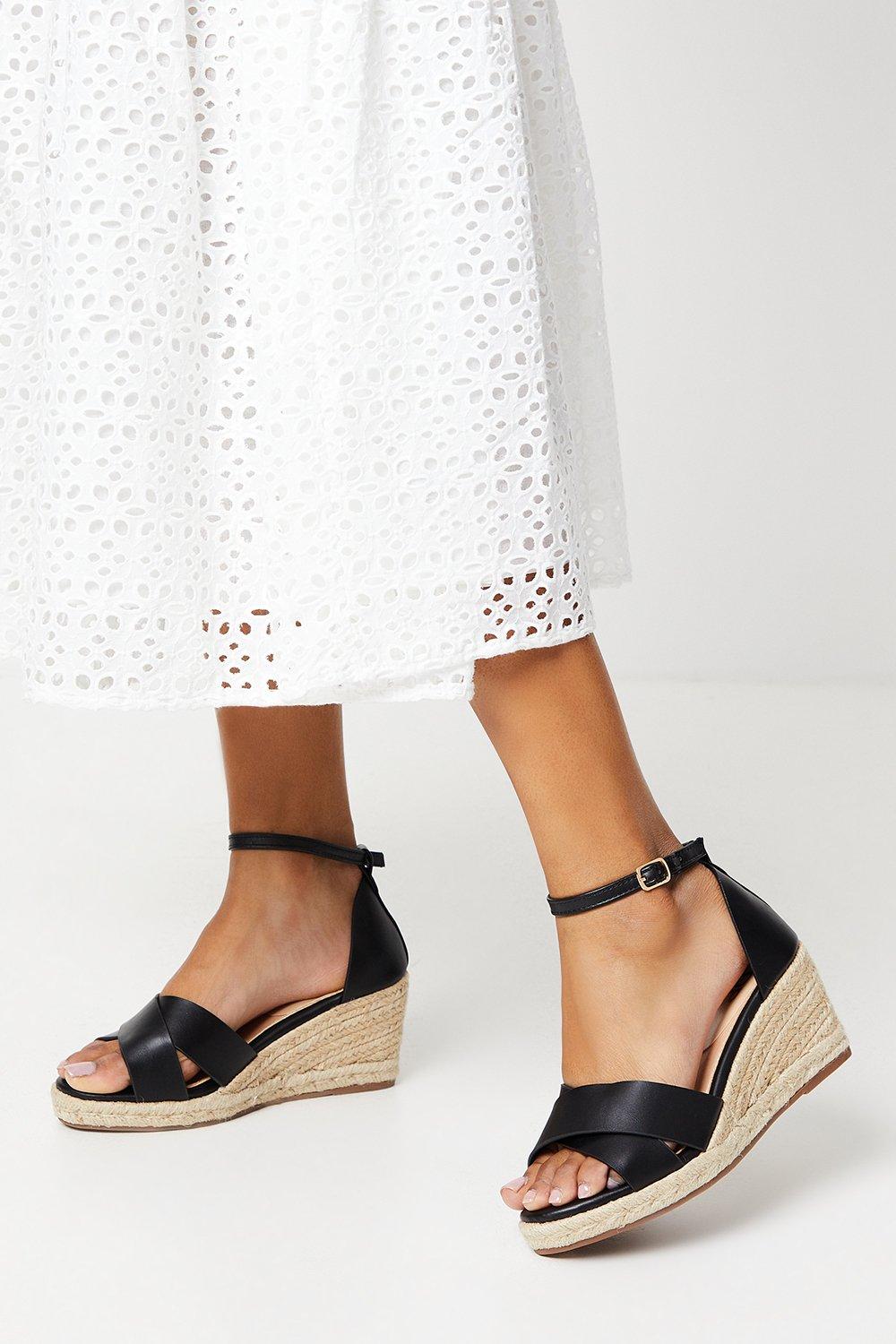 Sandals | Wide Fit Rosie Espadrille Wedges | Dorothy Perkins