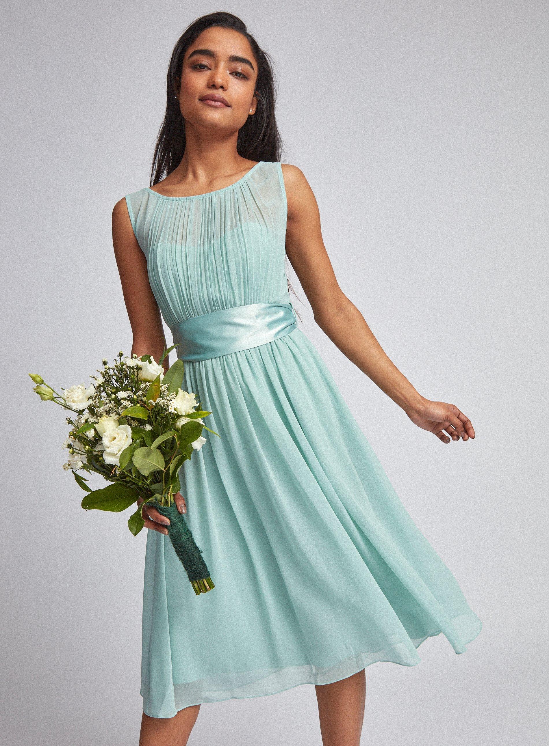 Dresses | Petite Green Bethany Midi Bridesmaid Dress | Dorothy Perkins