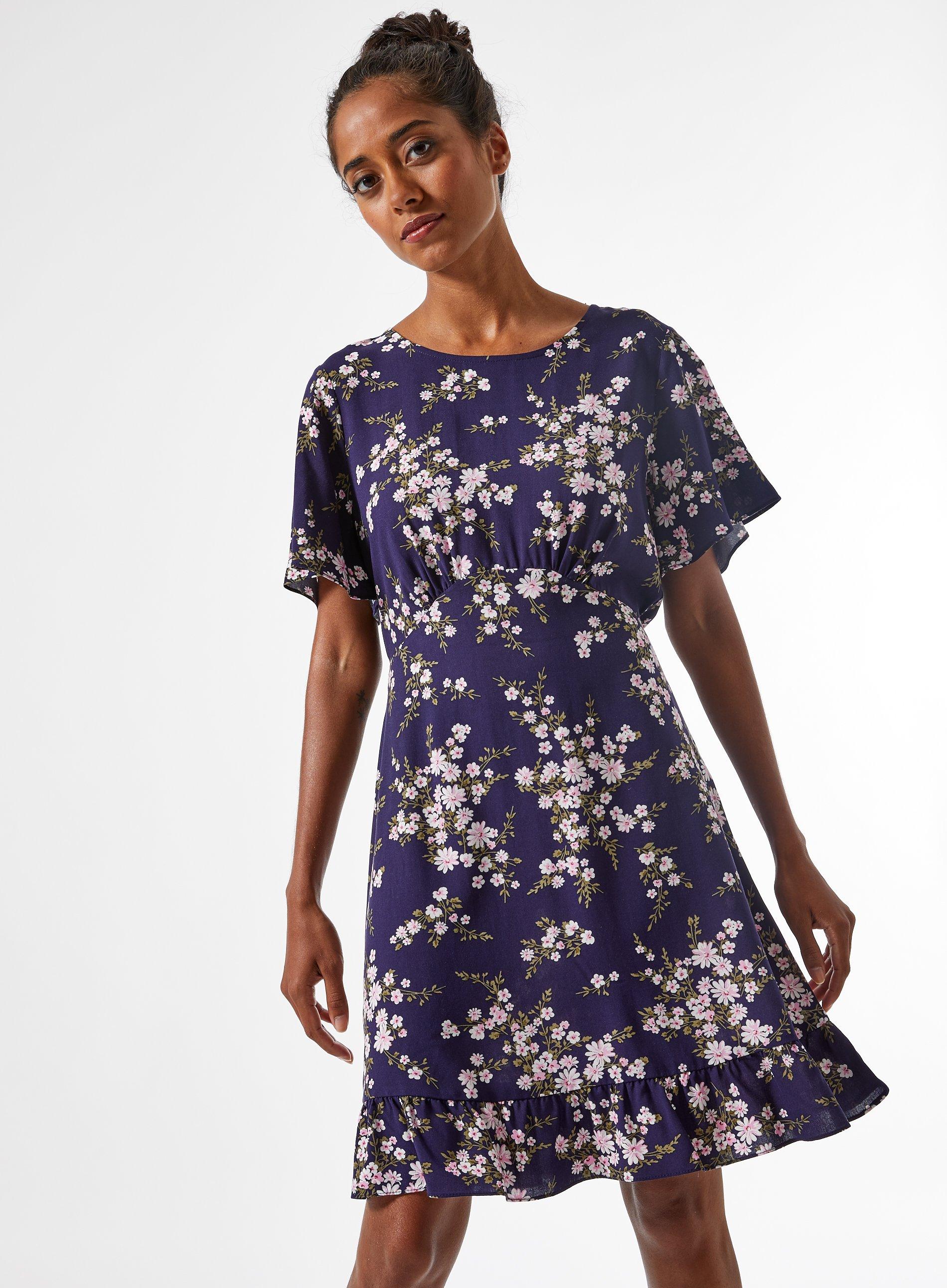 Dresses | Petite Blue Ditsy Print Tea Dress | Dorothy Perkins