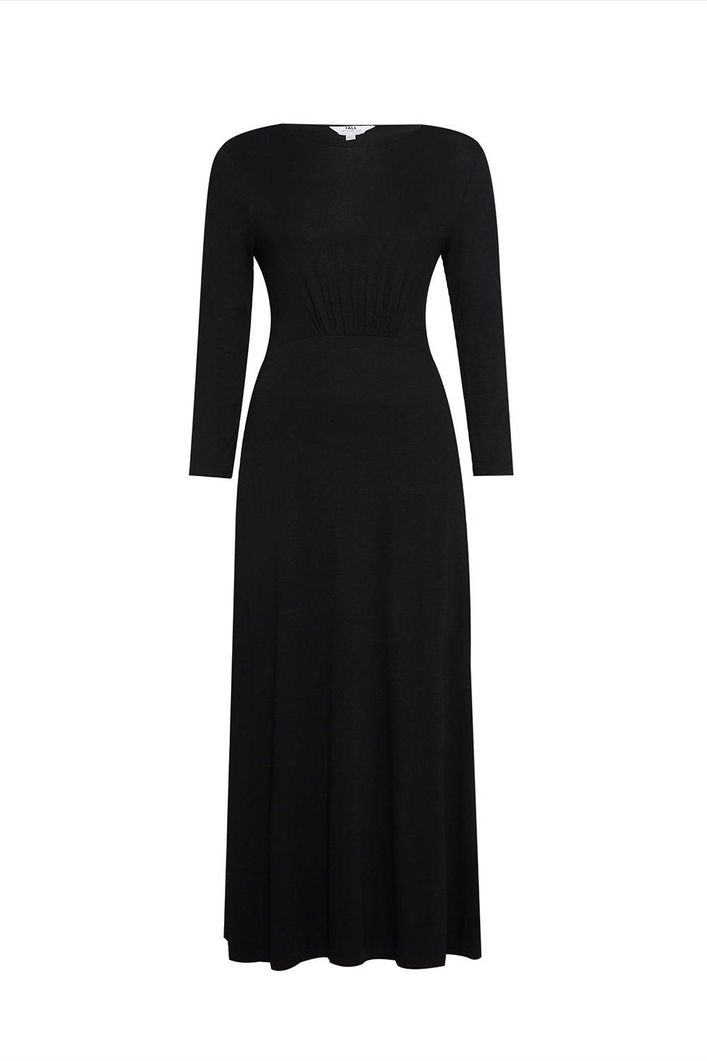 Dresses | Tall BlackThree Quarter Sleeve Maxi Dress | Dorothy Perkins