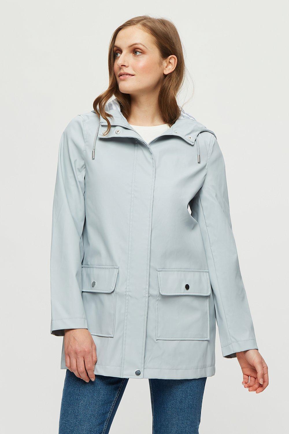 Jackets & Coats | Light Blue Raincoat | Dorothy Perkins