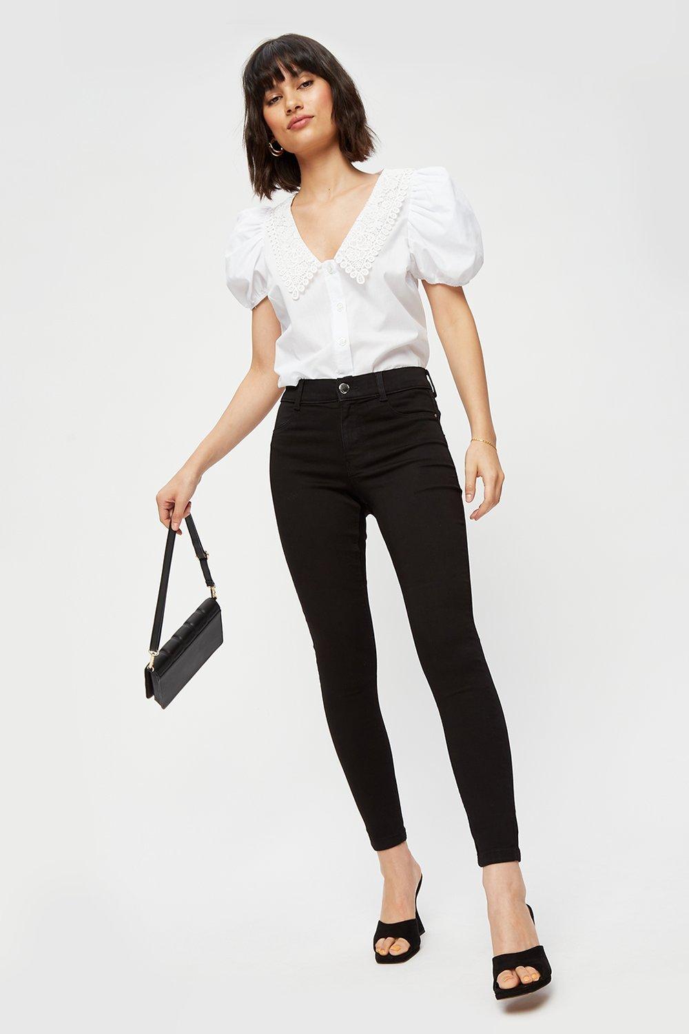 Jeans | Petite Black Frankie Jeans | Dorothy Perkins