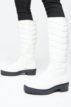 Dorothy Perkins cream Megave Nylon Quilt Long Boots