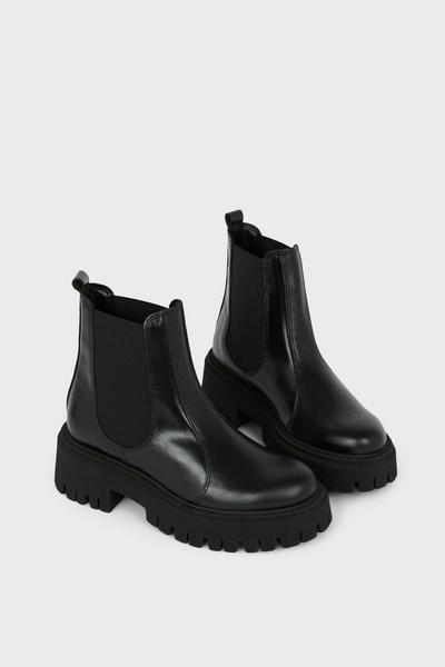 Principles black Principles: Moa Chelsea Leather Ankle Boots
