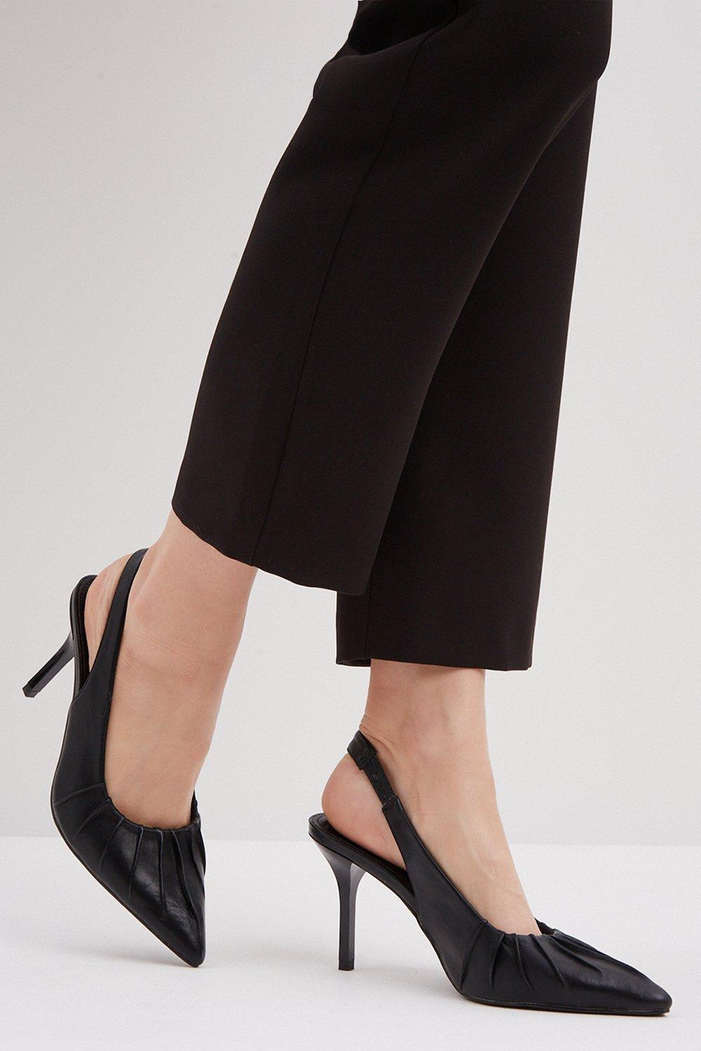 Heels | Emma Ruched Slingback Court Shoes | Dorothy Perkins