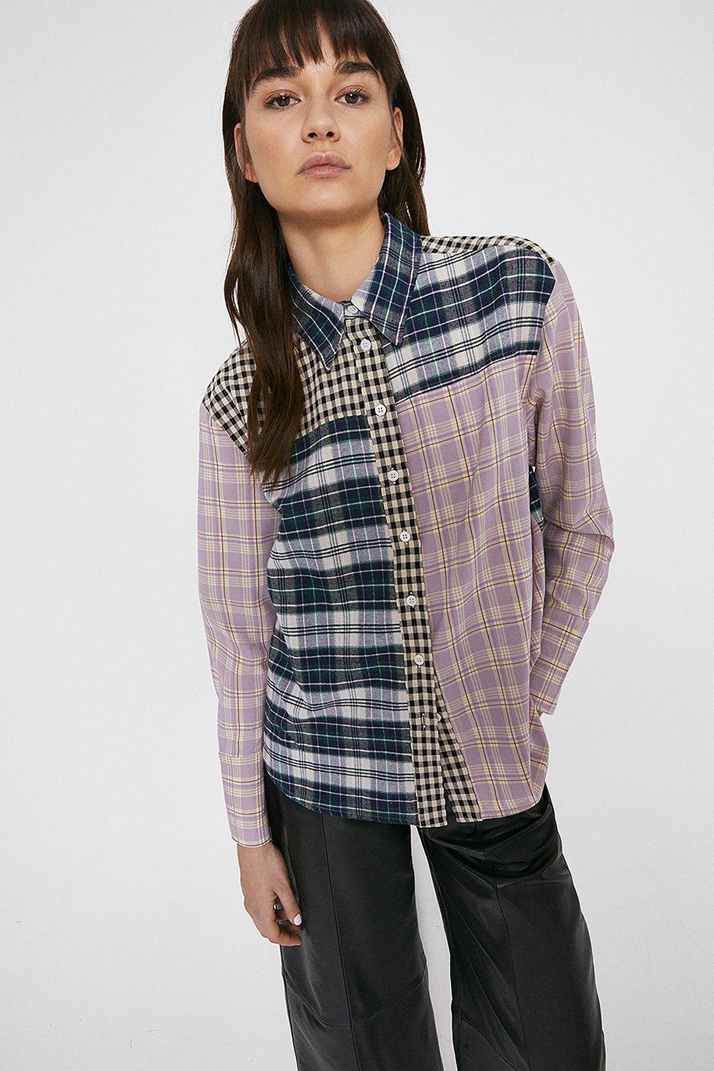 Shirts | Mixed Check Shirt | Warehouse