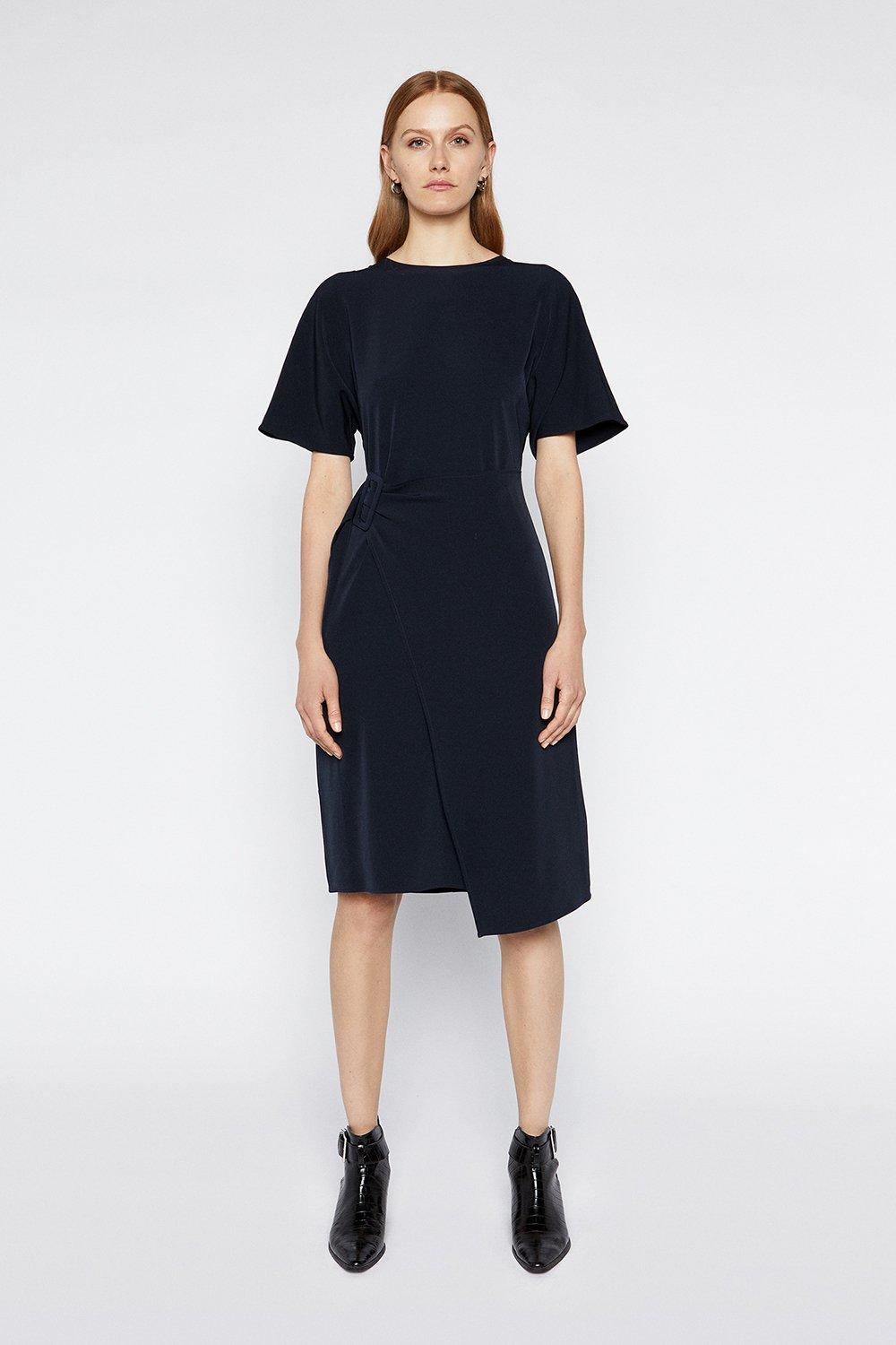 Warehouse Wrap Buckle Dress | Debenhams