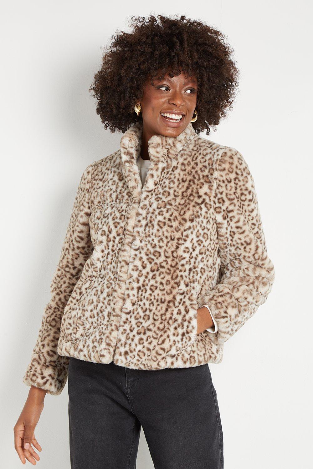 Jackets & Coats | Leopard Animal Faux Fur Coat | Wallis