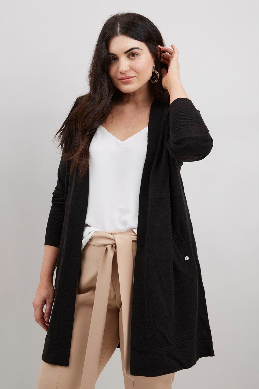 Wallis Curve Longline Seam Detail Cardigan Debenhams