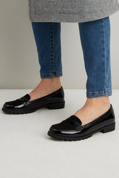 Wallis black Petunia Patent Loafers