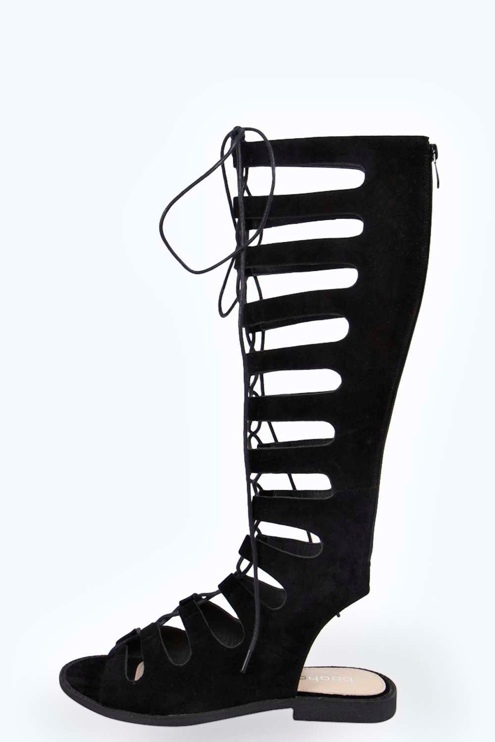 Knee high gladiator store sandals wide calf