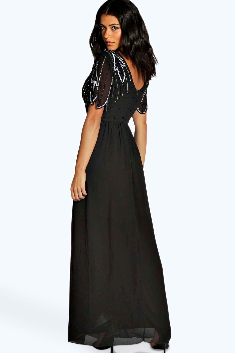 Boohoo boutique embellished maxi on sale dress